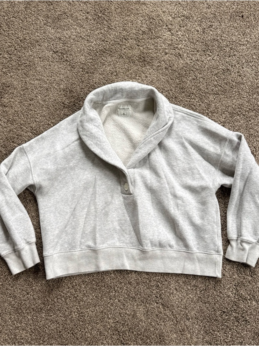 Soft Abercrombie & Fitch Collection Womens XXL Heathered Gray Cowl Neck Sweater
